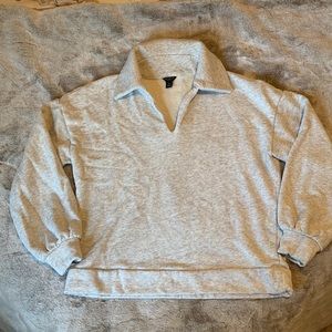 Ann Taylor Petite Collared Sweatshirt